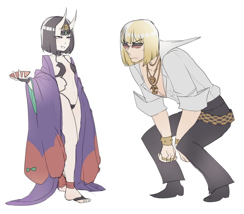 shuten douji and sakata kintoki (fate and 1 more) drawn by pog_(tojlko)