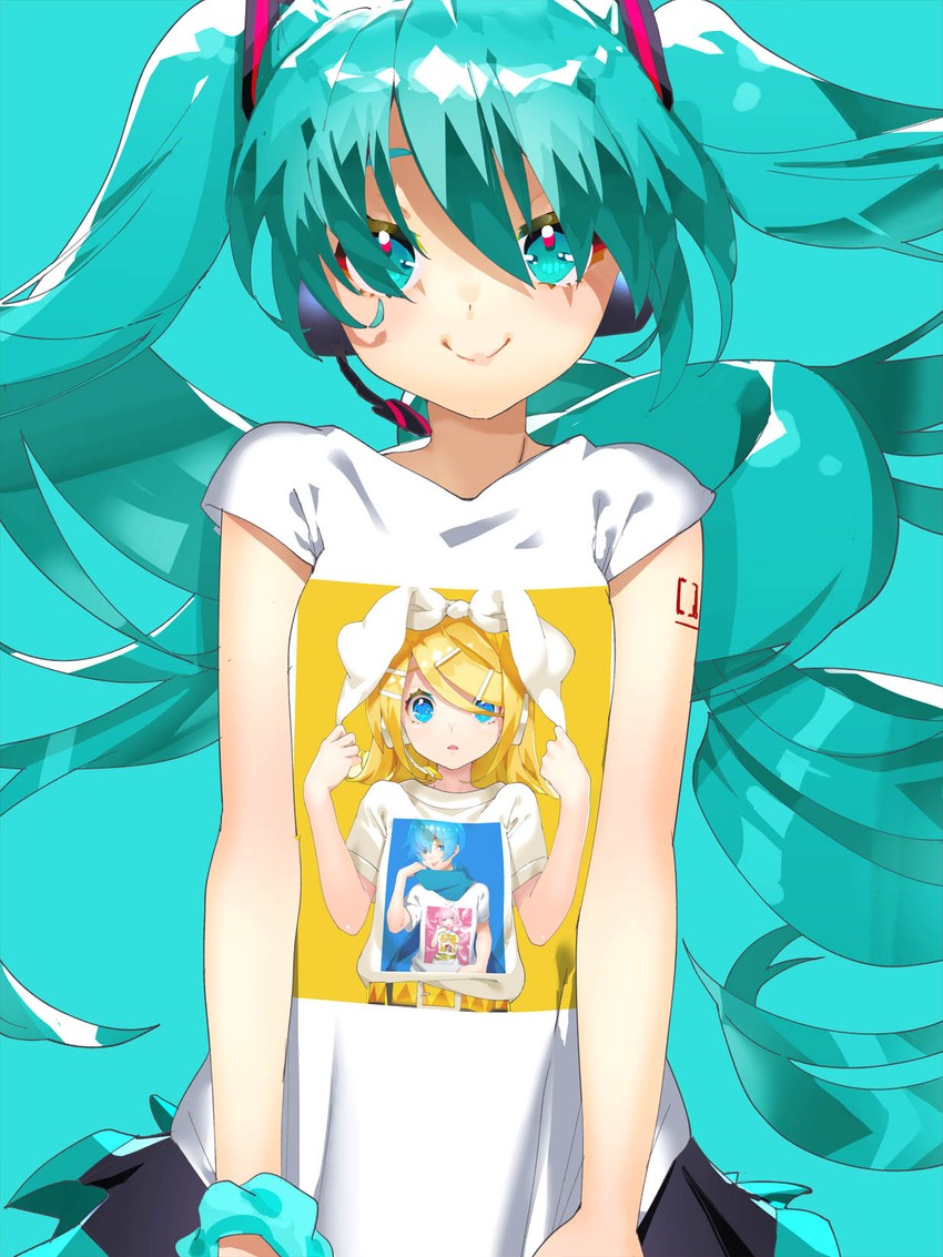 hatsune miku, kagamine rin, kagamine len, megurine luka, kaito, and 1 more (vocaloid) drawn by sawashi_(ur-sawasi)
