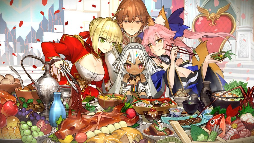 tamamo, nero claudius, tamamo no mae, altera, kishinami hakuno, and 1 more (fate and 2 more) drawn by wada_arco
