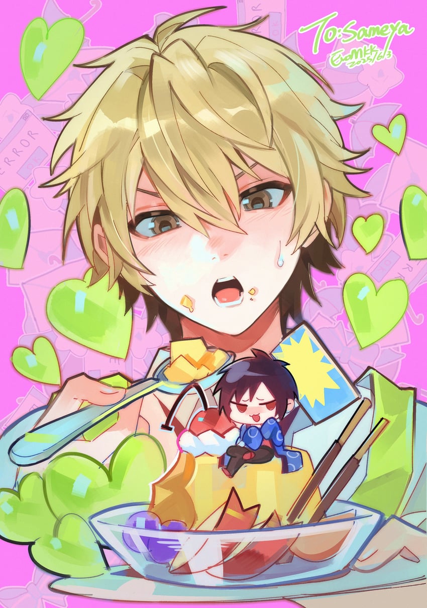orihara izaya and heiwajima shizuo (durarara!!) drawn by eromkk