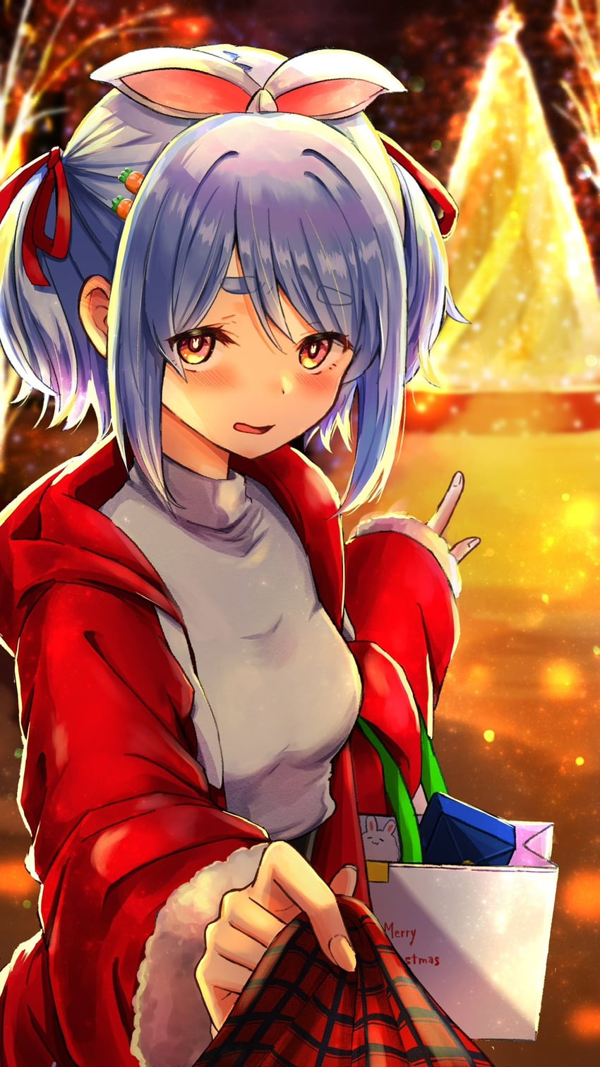usada pekora and don-chan (hololive) drawn by kiritoma