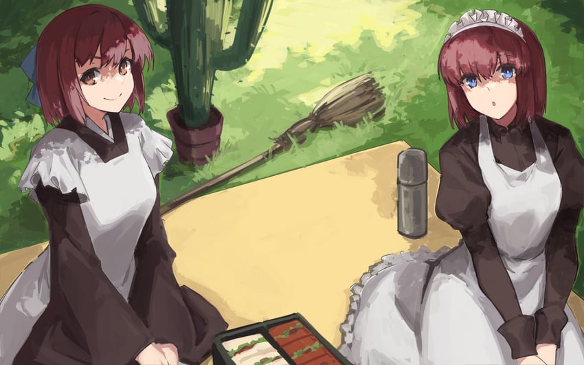 kohaku and hisui (tsukihime and 1 more) drawn by jonyeld