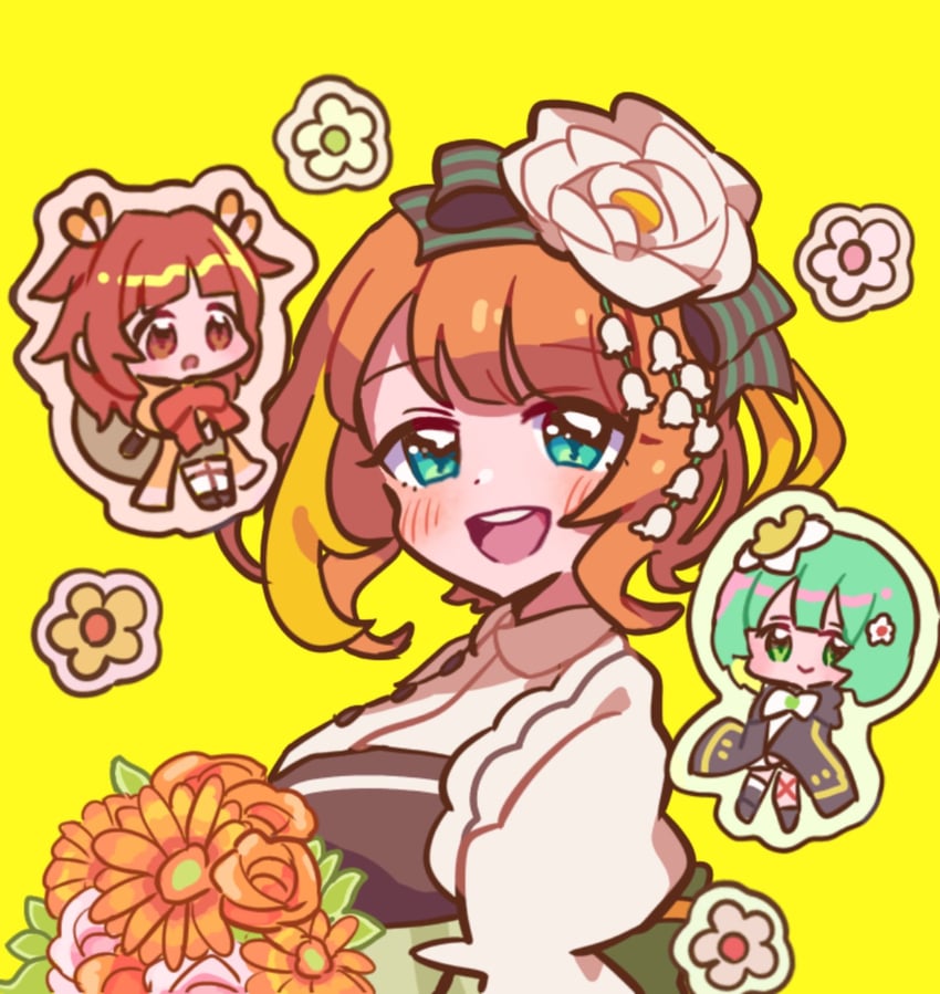 akino kaede, natsume kako, and haruna konomi (mahou shoujo madoka magica and 1 more) drawn by takenoko_mgrc
