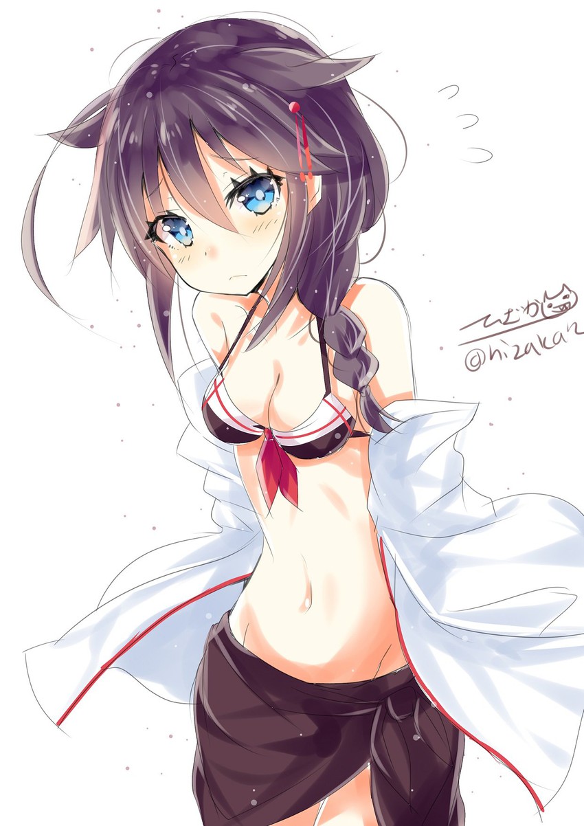 shigure and shigure kai ni (kantai collection) drawn by hizaka