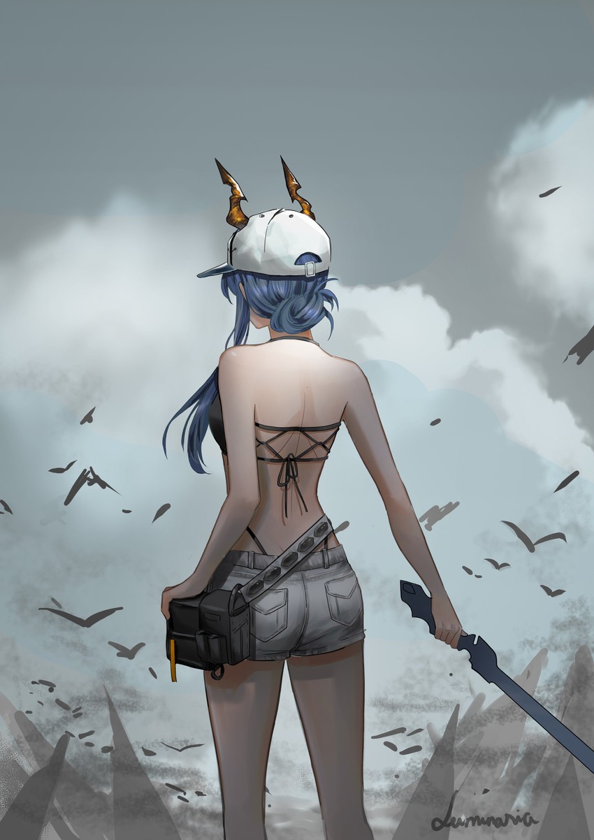 ch'en and female tourist c (arknights) drawn by lumin_aria