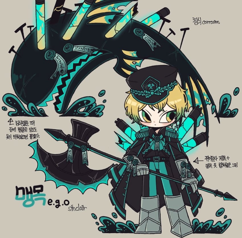sinclair and dream-devouring siltcurrent (project moon and 1 more) drawn by miplimbus