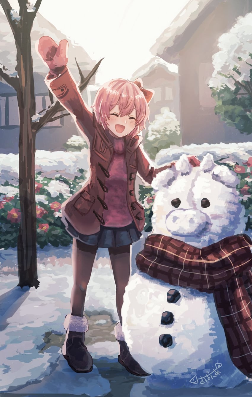 sayori (doki doki literature club) drawn by sabania_404