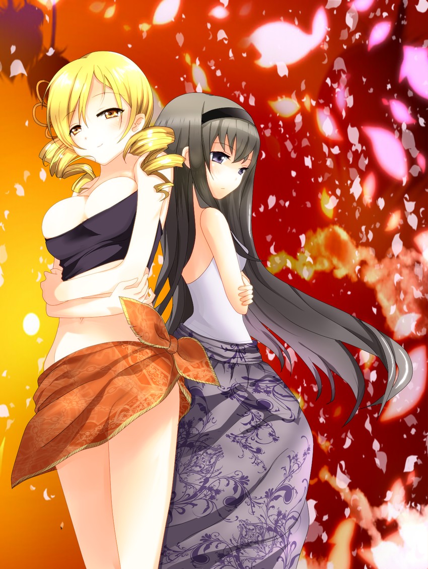 akemi homura, tomoe mami, and oriana thomason (mahou shoujo madoka magica and 2 more) drawn by yuiyuimoe