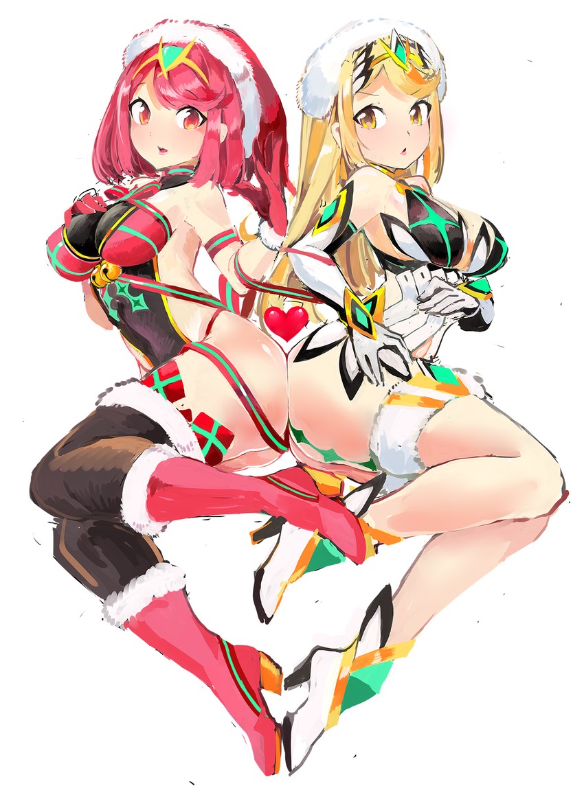 pyra and mythra (xenoblade chronicles and 1 more) drawn by tim_(a9243190a)