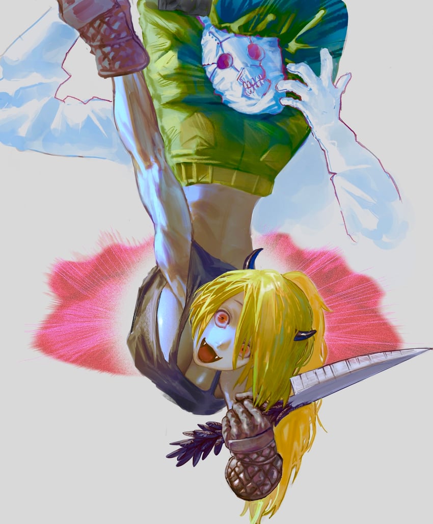 noi and nikaidou (dorohedoro) drawn by vitagazer