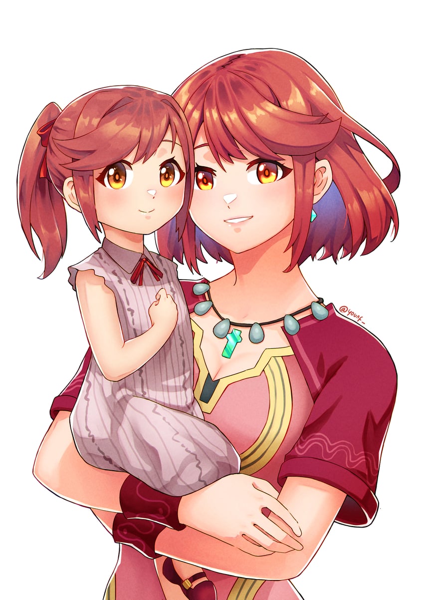 pyra and glimmer (xenoblade chronicles and 2 more) drawn by you_nf