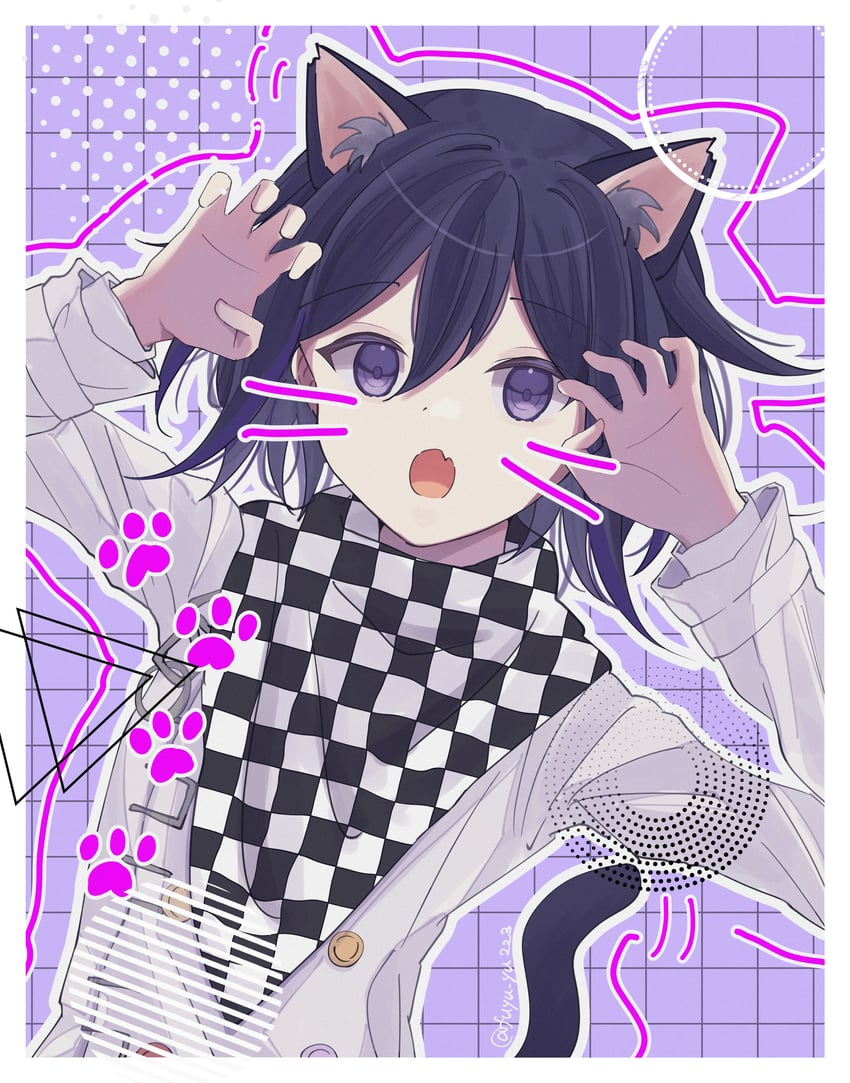 oma kokichi (danganronpa and 1 more) drawn by fuyu_ko