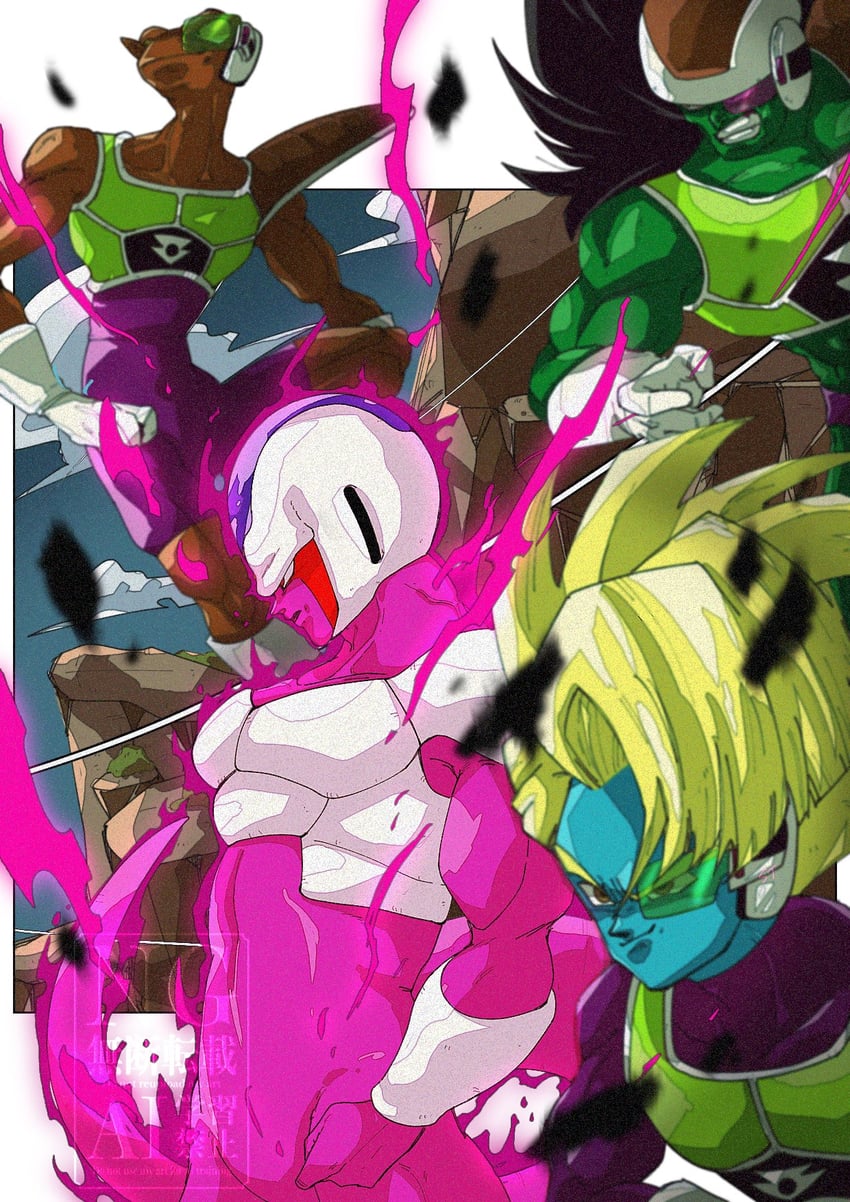 cooler, salza, neiz, and doore (dragon ball and 1 more) drawn by stktik09060906