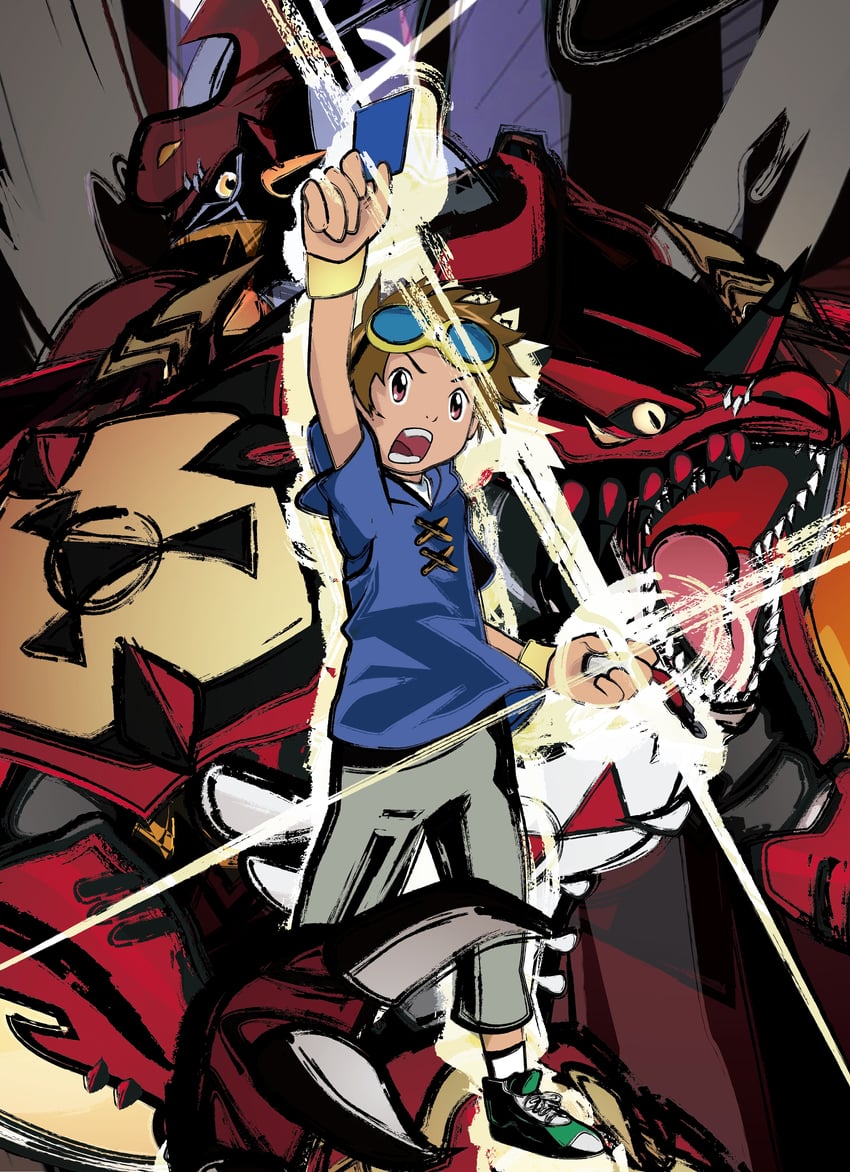 dukemon, matsuda takato, and megidramon (digimon and 1 more) drawn by tai_(cheungsk1213)