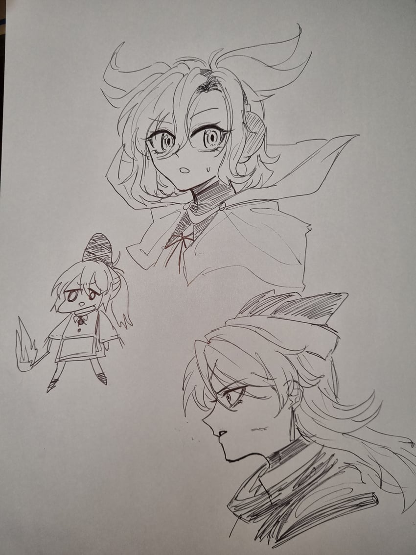 toyosatomimi no miko, mononobe no futo, and matara okina (touhou) drawn by casimia