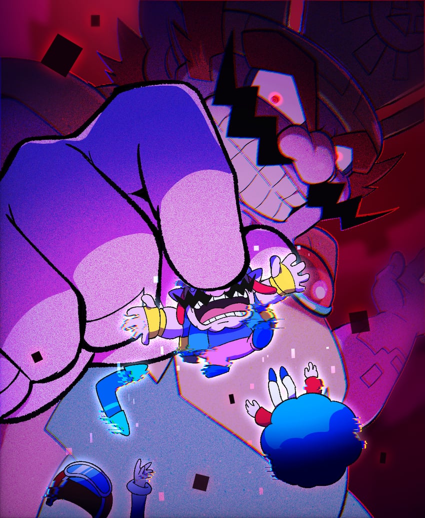 wario, mona, jimmy t, and wario bug (warioware and 1 more) drawn by hoshi_(star-name2000)