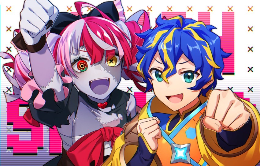 kureiji ollie and astel leda (hololive and 2 more) drawn by hinata_(sky)
