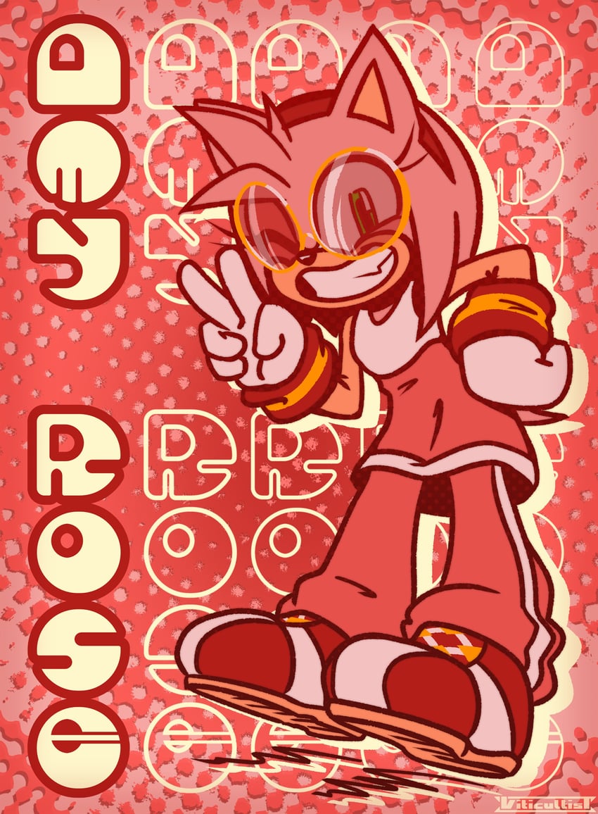 amy rose (sonic and 1 more) drawn by viticultist