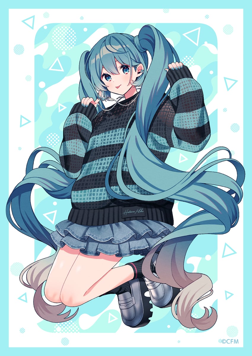 hatsune miku (vocaloid) drawn by amagi_hana