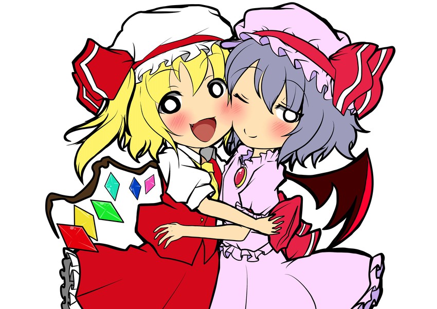 remilia scarlet and flandre scarlet (touhou) drawn by just_another_kunkun