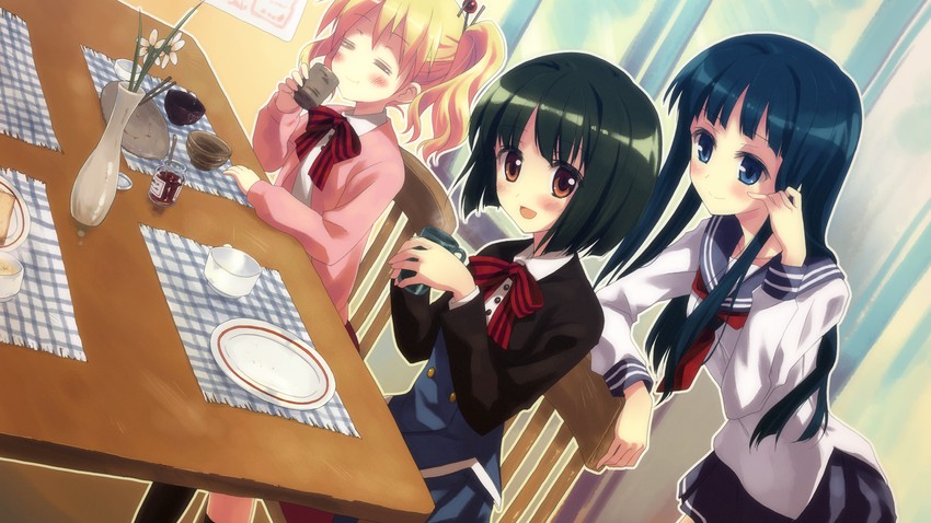 alice cartelet, oomiya shinobu, and oomiya isami (kin-iro mosaic) drawn by yuuki_tatsuya