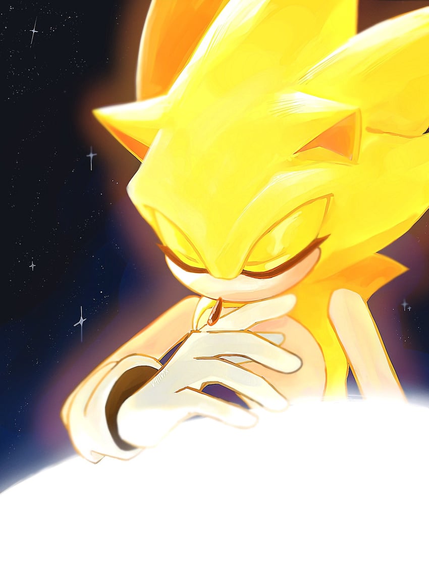 sonic the hedgehog and super sonic (sonic) drawn by dexter308917