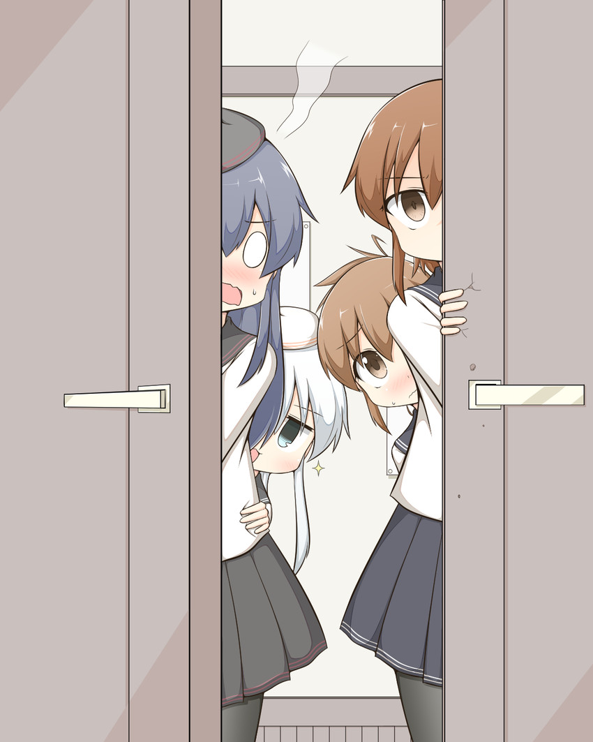 hibiki, inazuma, ikazuchi, akatsuki, verniy, and 1 more (kantai collection) drawn by goma_(yoku_yatta_hou_jane)