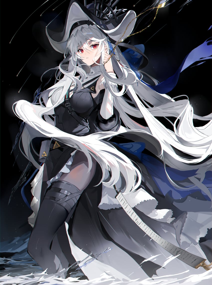 specter and specter the unchained (arknights) drawn by meng_ziya