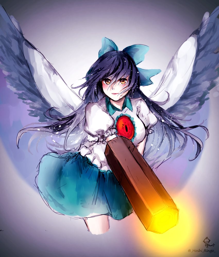 reiuji utsuho (touhou) drawn by hoshiringo0902