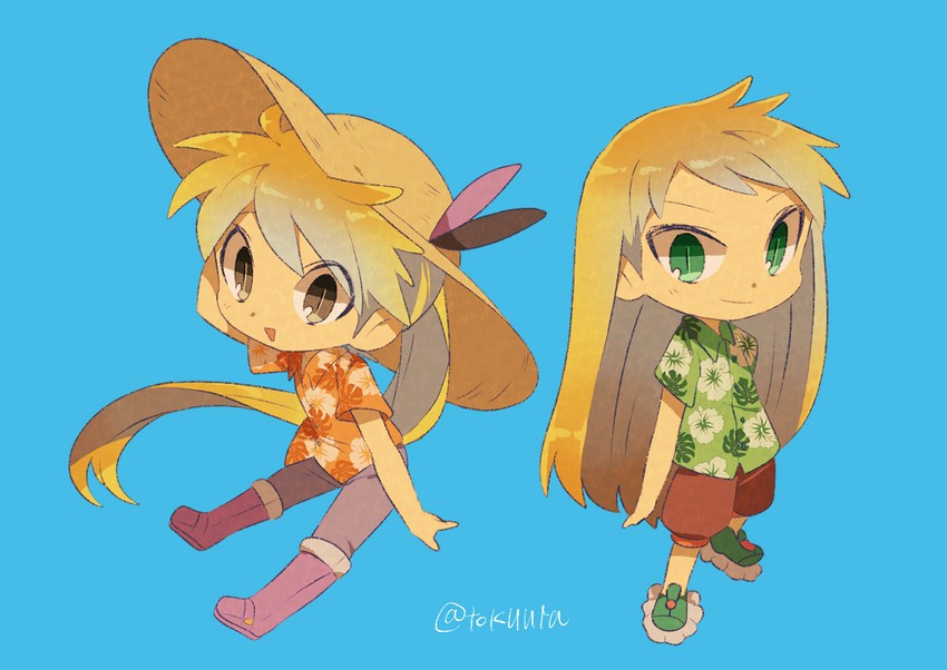 yellow and emerald (pokemon and 1 more) drawn by tokuura