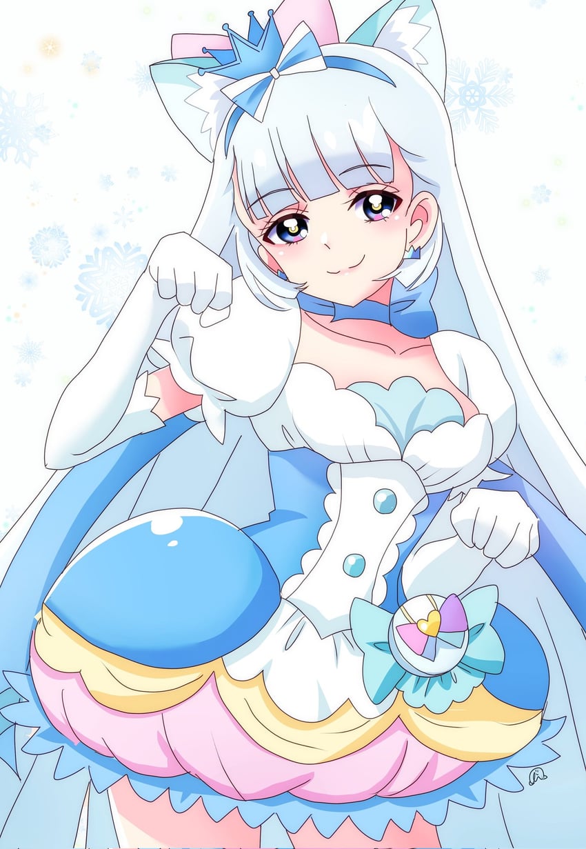 nekoyashiki yuki, cure macaron, and cure nyammy (precure and 2 more) drawn by momotarouooi