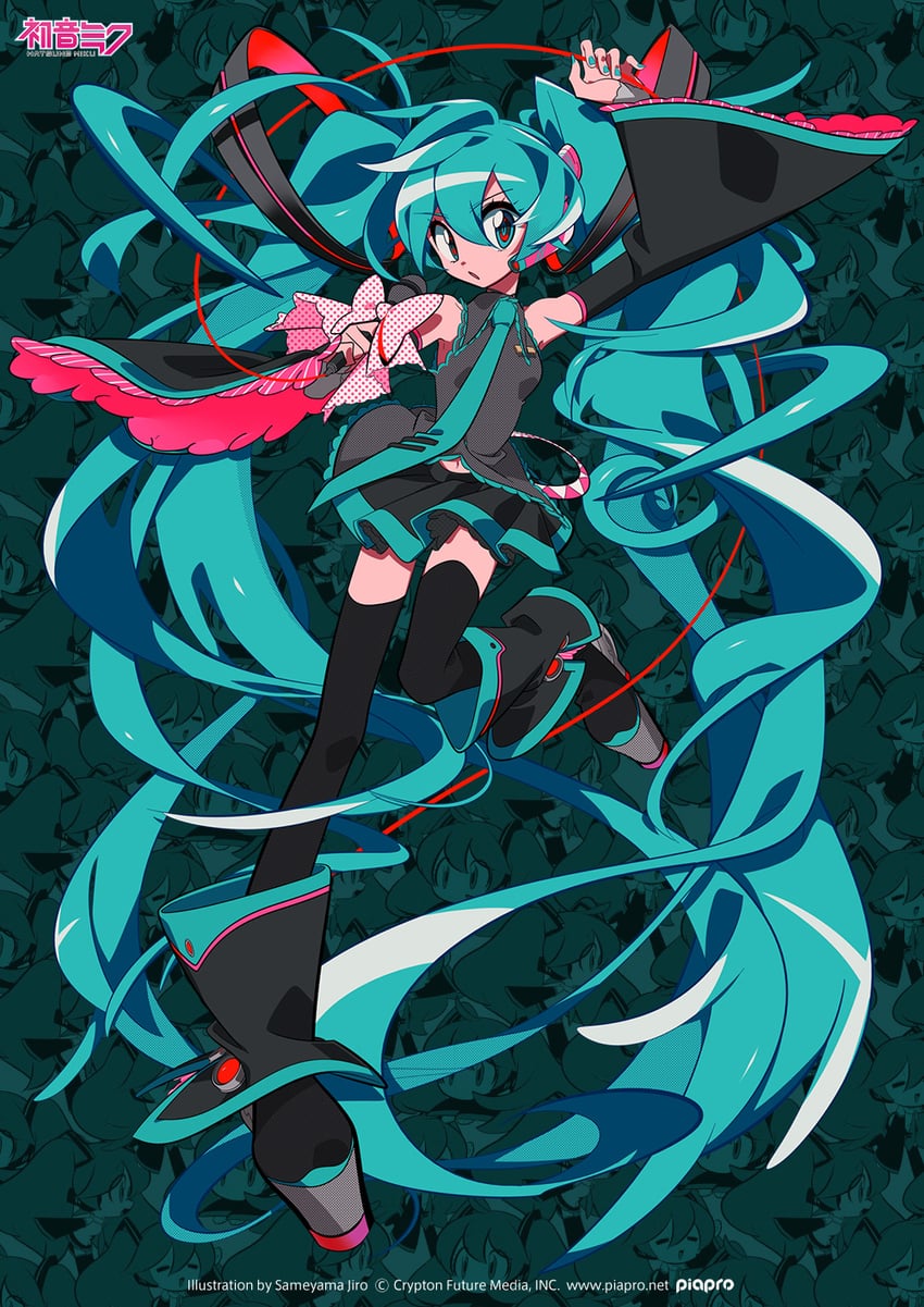 hatsune miku (vocaloid and 1 more) drawn by sameyama_jiro