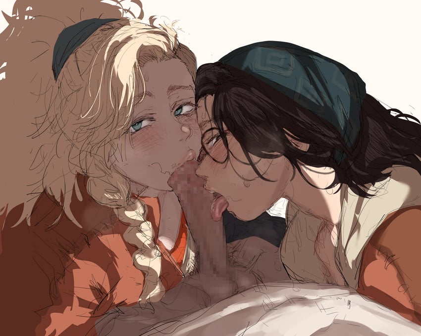 gemma and alma (monster hunter and 1 more) drawn by reinoenu_(anon)