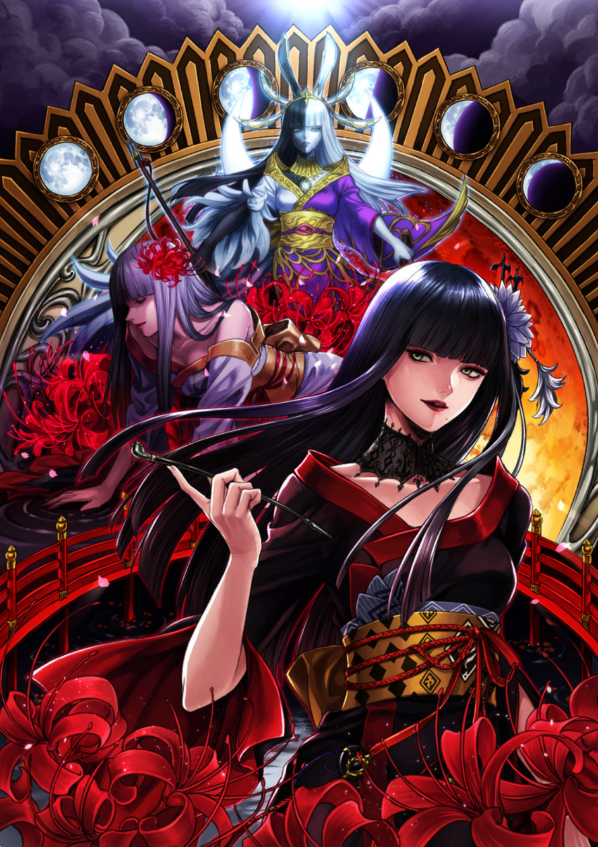 yotsuyu goe brutus and tsukuyomi (final fantasy and 1 more) drawn by rosa_(hoshino)