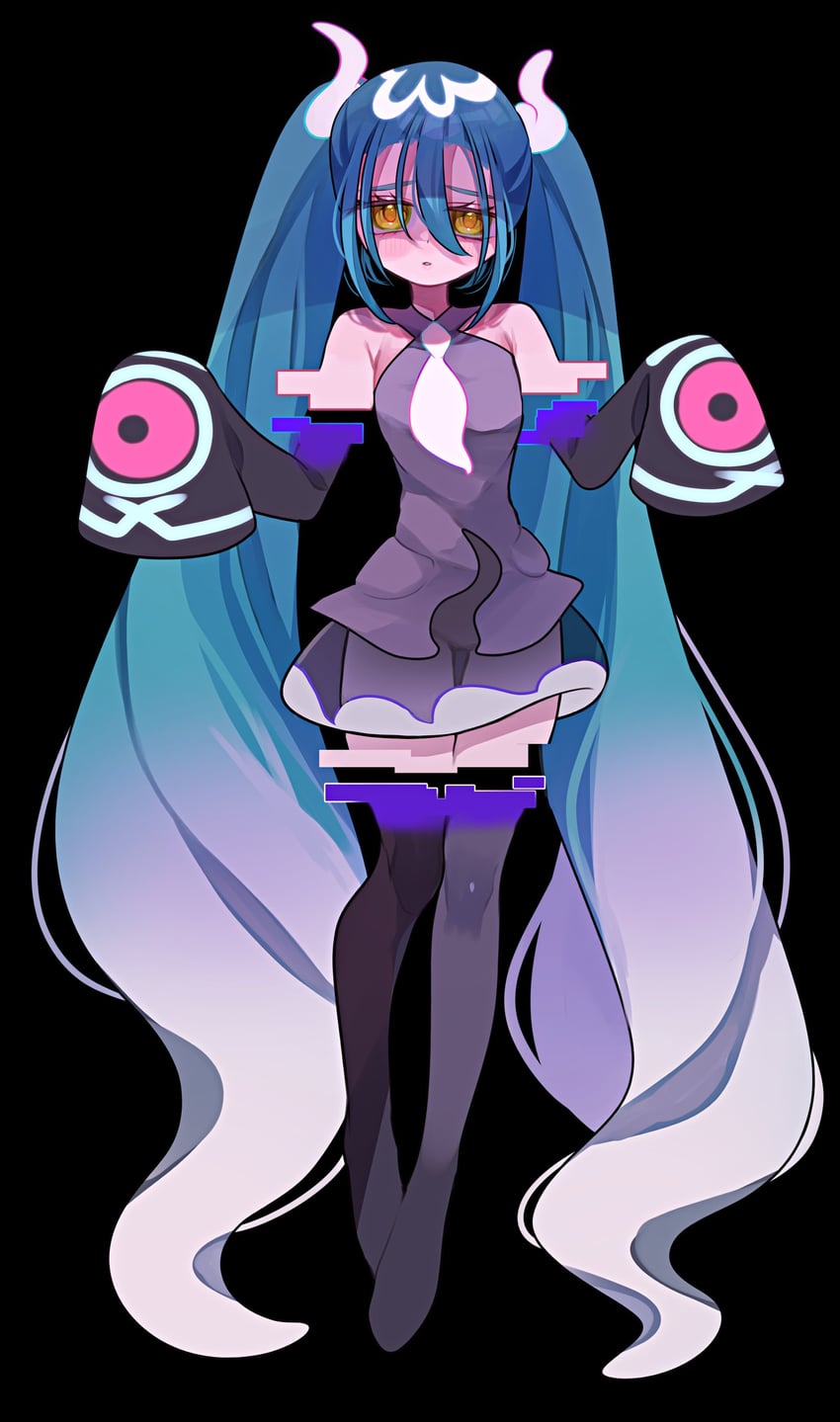 hatsune miku and ghost miku (pokemon and 2 more) drawn by rere_soft
