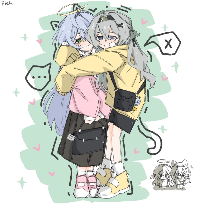 firefly and robin (honkai and 1 more) drawn by angelafish111