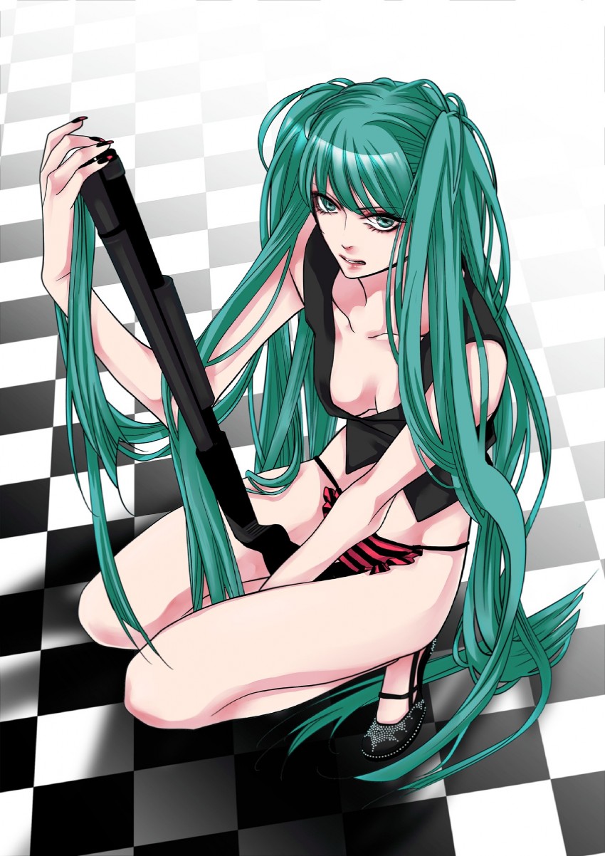 hatsune miku (vocaloid and 1 more) drawn by riff_(artist)