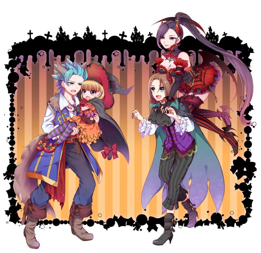 hero, martina, camus, and veronica (dragon quest and 1 more) drawn by beifunan