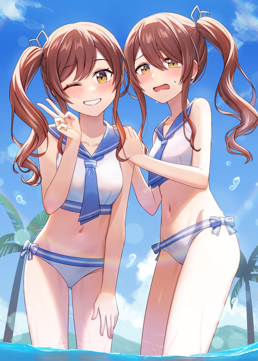 osaki amana and osaki tenka (idolmaster and 1 more) drawn by kurageso
