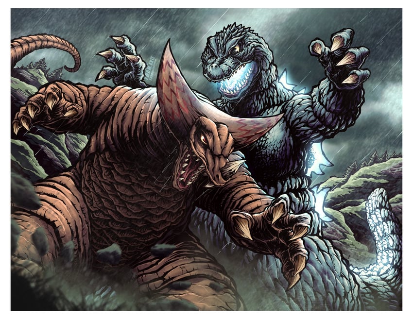 godzilla and gomora (ultra series and 2 more) drawn by thomdotartz