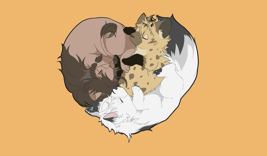 leona kingscholar, ruggie bucchi, and jack howl (twisted wonderland) drawn by raccoonlot