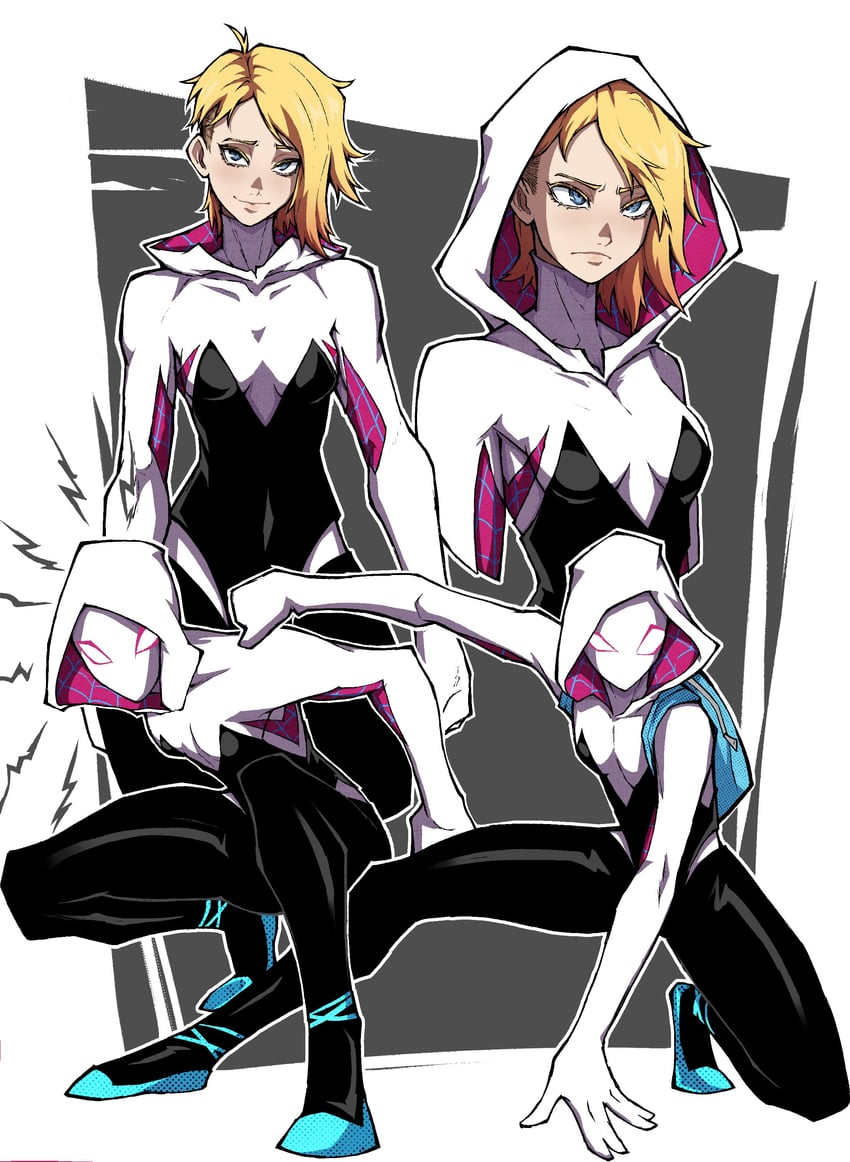 spider-gwen and gwen stacy (marvel and 4 more) drawn by kekel