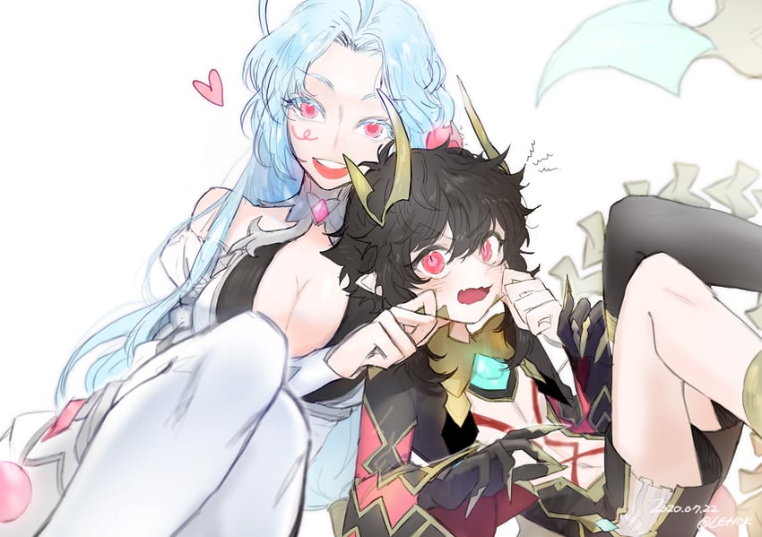 nine and lumie miratisa (lord of heroes) drawn by leeee_ro