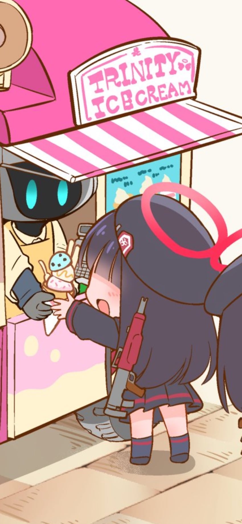 justice task force member (blue archive) drawn by hanomido