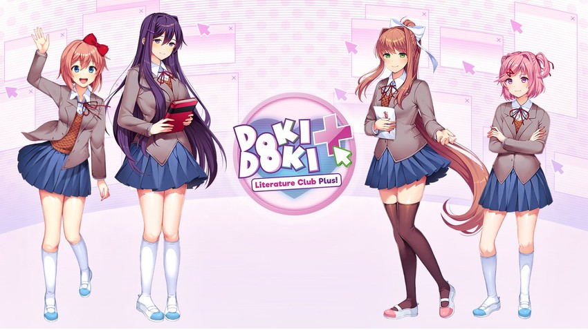 monika, natsuki, yuri, and sayori (doki doki literature club)