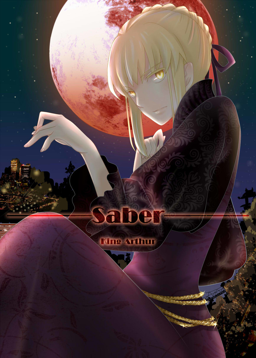 artoria pendragon and saber alter (fate and 1 more) drawn by caolao_bingren