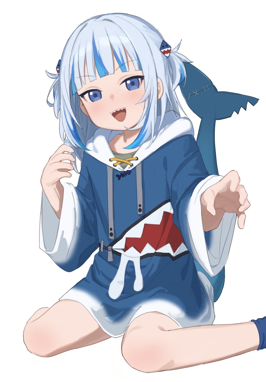 gawr gura (hololive and 1 more) drawn by wuju59