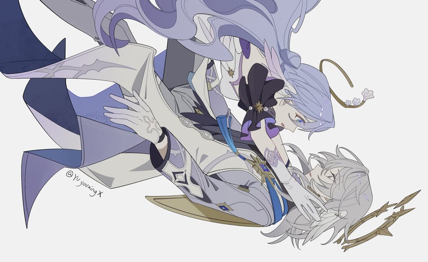 robin and sunday (honkai and 1 more) drawn by yuyouxing