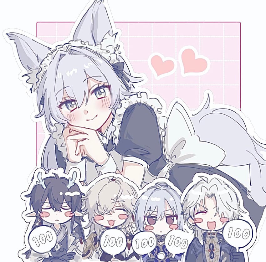 dan heng, blade, jingliu, jing yuan, yingxing, and 2 more (honkai and 1 more) drawn by sa_(onksicya45)