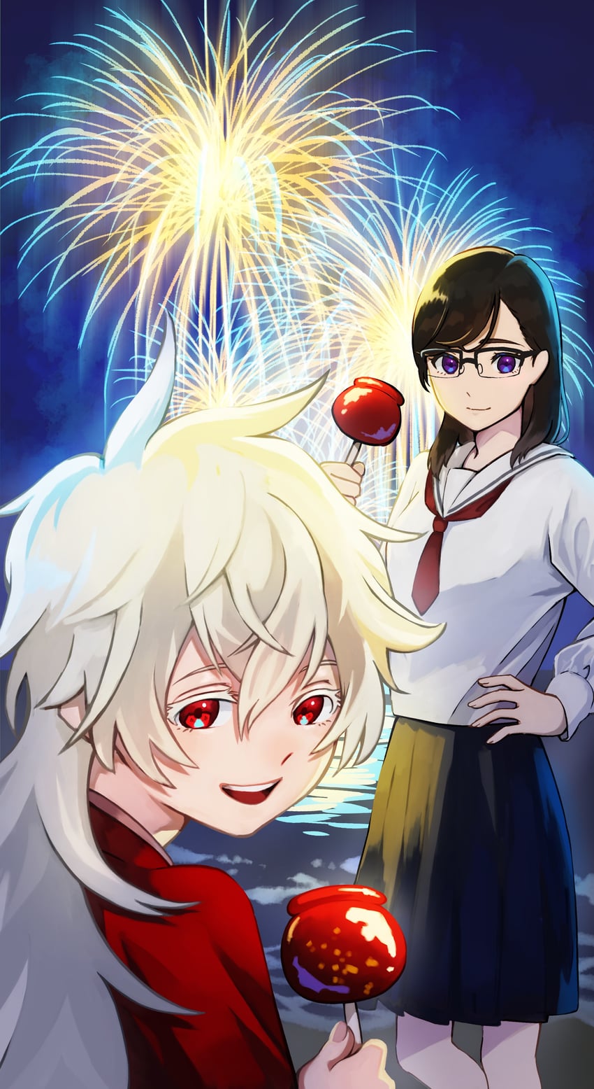 minakata hizuru and haine (summertime render) drawn by ito_yoshi